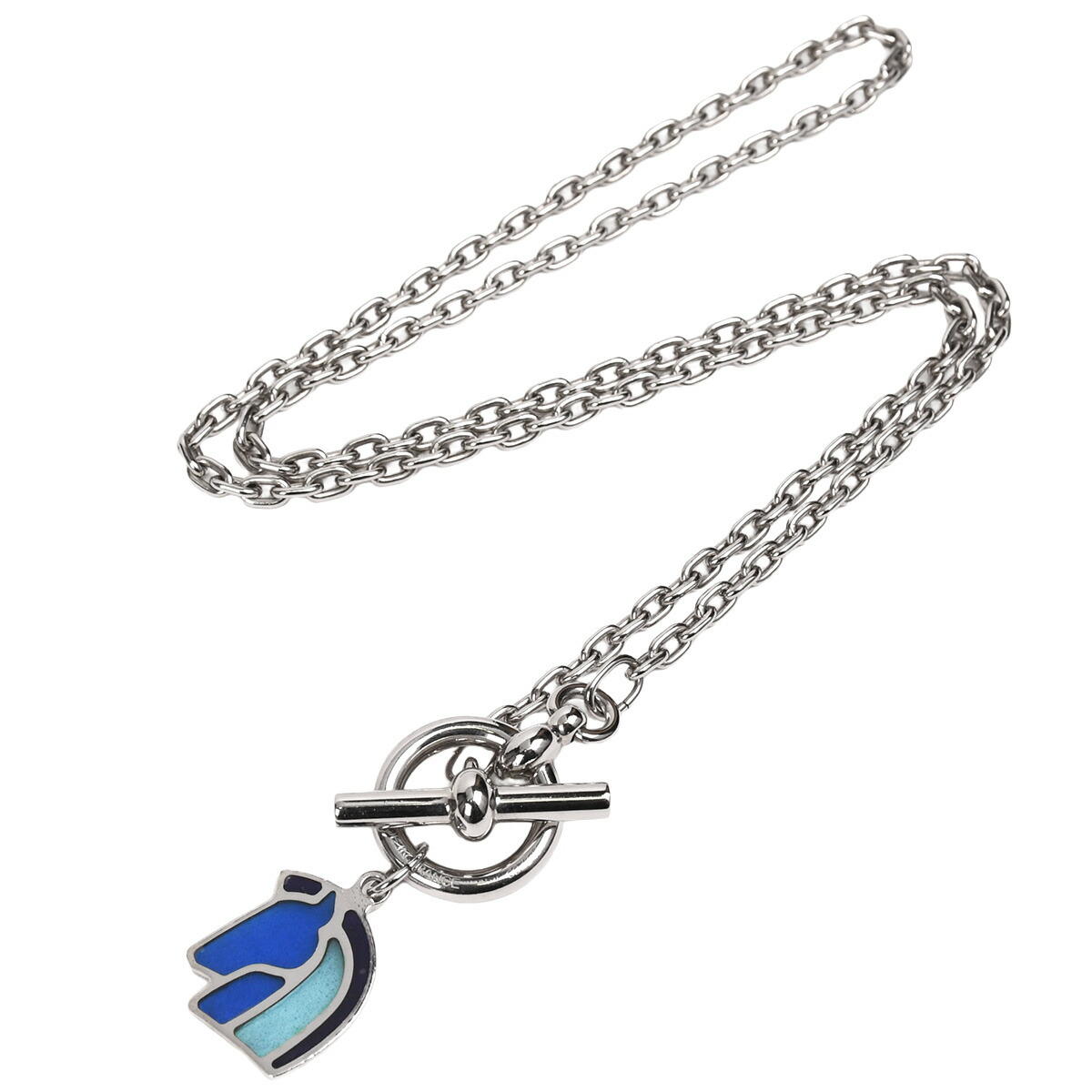 HERMESシルバー ロゴモチーフ ネックレス HERMESシルバー ロゴモチーフ ネックレス エルメス シルバー