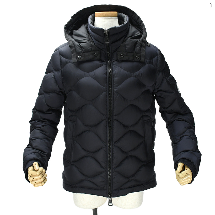 人気の春夏 モンクレール MONCLER MORANDIERES モランデレス キルティング ダウンジャケット フード ＃0 ネイビー メンズ