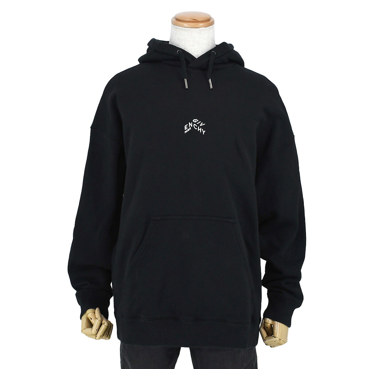 【おすすめ！】Givenchy ブラック エンボス シグネチャ フーディ Givenchy - Teen Boys Black Logo Hooded Windbreaker
