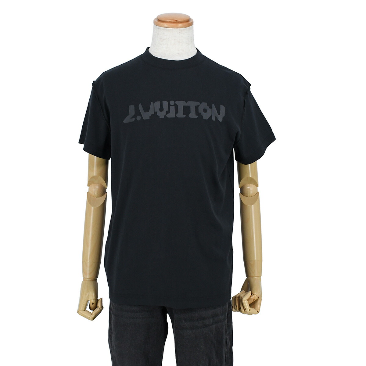 Louis Vuitton ブラック ロゴプリント Tシャツ 新品タグ付き XS LOUIS VUITTON】ルイヴィトン『ロゴ 半袖Tシャツ sizeXS