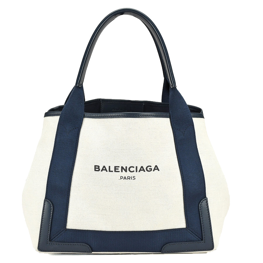 バレンシアガ BALENCIAGA ネイビーカバス レザー S トートバッグ