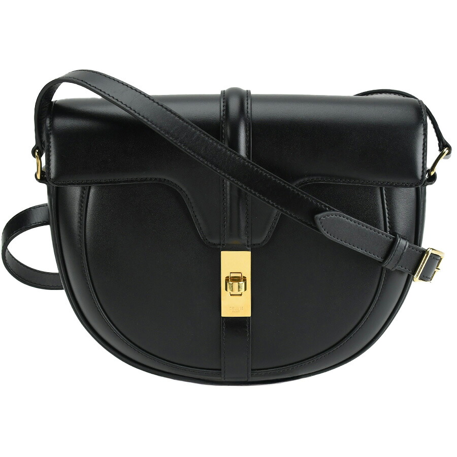 【楽天市場】セリーヌ CELINE ブザス 16セーズ ショルダーバッグ 189193 ブラック 黒 ゴールド金具 レザー 斜め掛け クロス ...