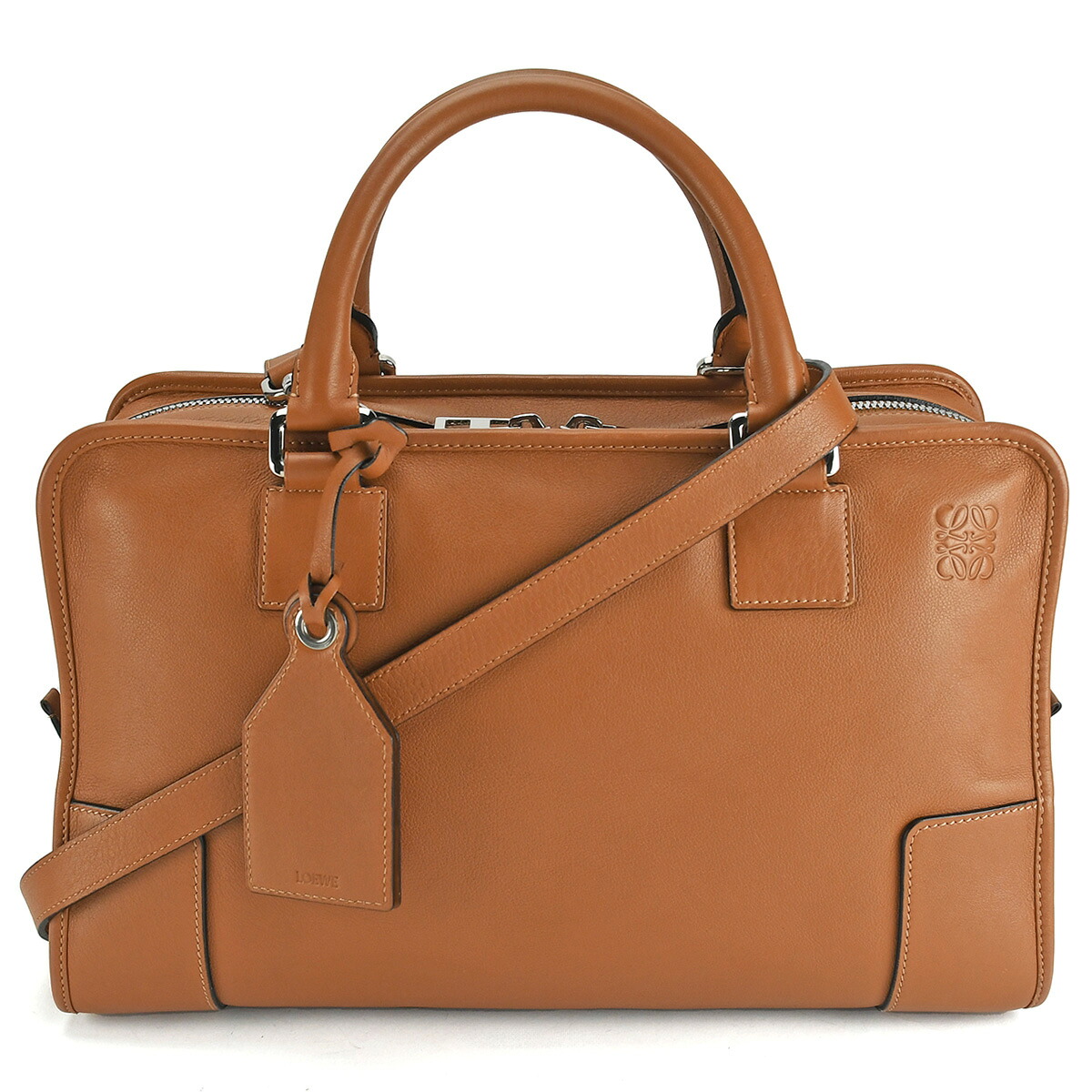 【楽天市場】ロエベ LOEWE アマソナ 36 2way ハンドバッグ アナグラム Amazona レザー ブラウン 茶 シルバー金具 ...