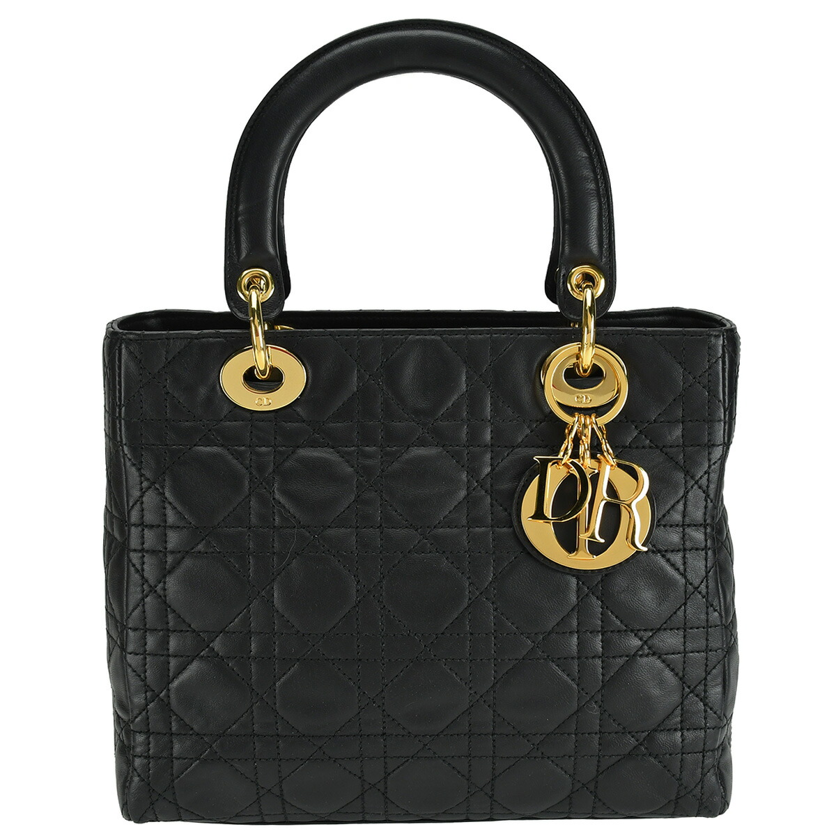 【DIOR】ディオール カナージュ ハンドバッグ ショルダー付 Christian Dior クリスチャン ディオール レディディオール