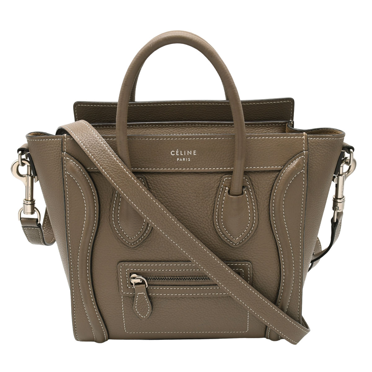 極美品 セリーヌ CELINE ラゲージ ナノ スリ　2way　ハンドバッグ CELINE - セリーヌ ラゲージ ナノ レザー 2way ハンドバッグ