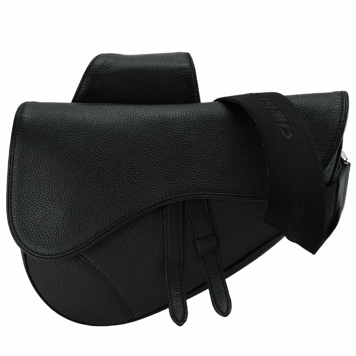 【クーポンでお得×さらにポイント5倍】 ディオール DIOR Saddle サドル ボディバッグ クロスボディ ショルダーバッグ サドルバッグ 斜め掛け メンズ レザー ブラック 黒 1ADPO093【中古】