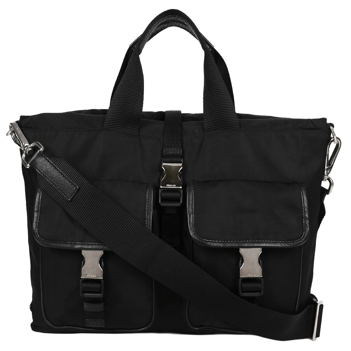 1円 PRADA プラダ 2VG033 テスートナイロン 2WAY クロスボディ 