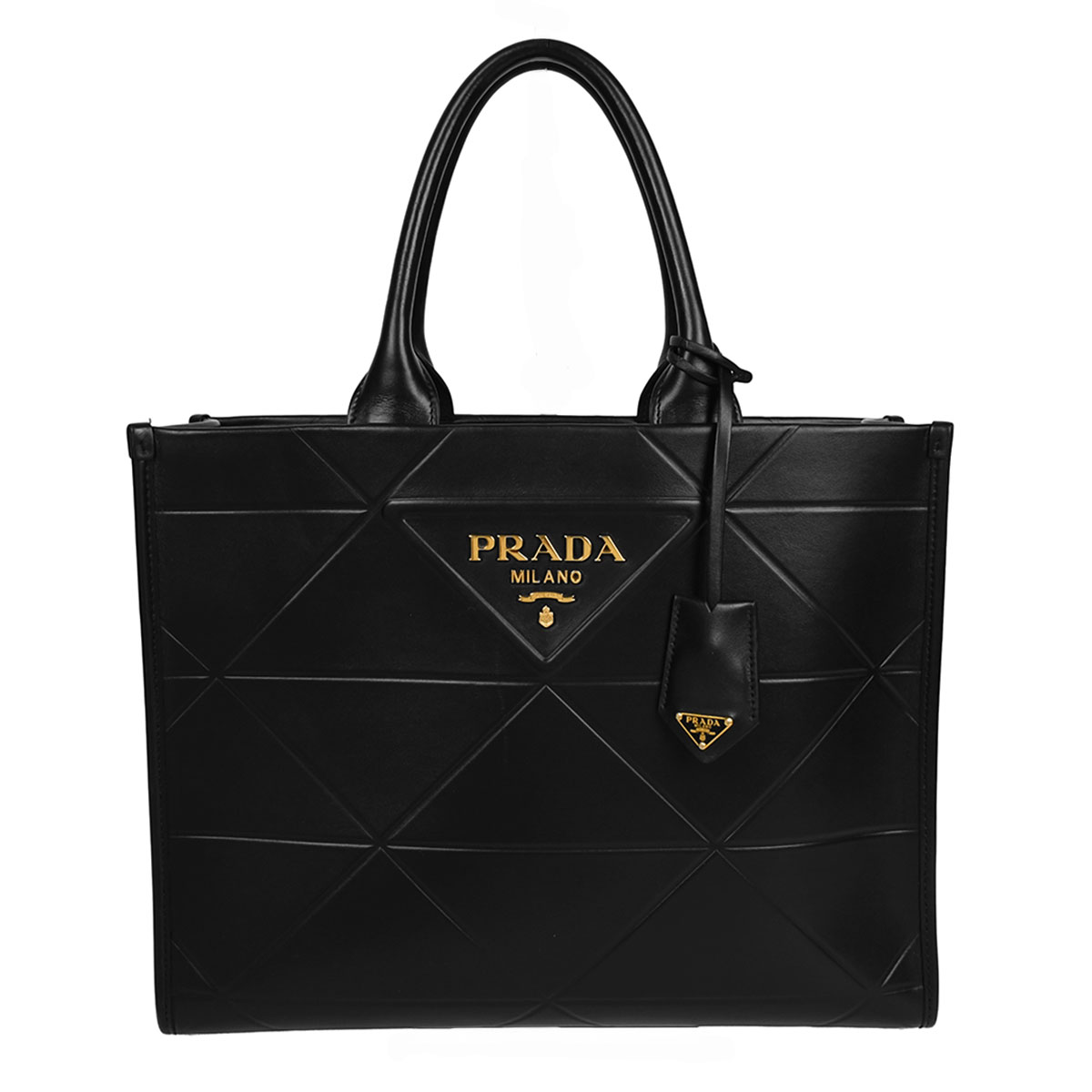 楽天市場】PRADA プラダ ヴィンテージ ロゴ型押し ブラック 黒