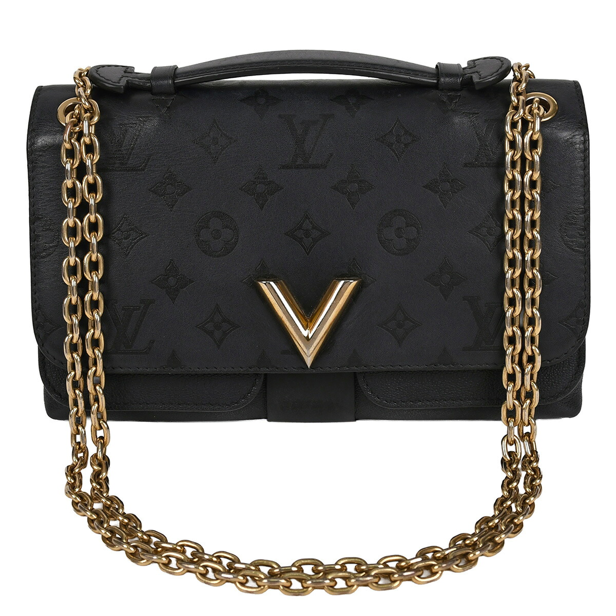 【クーポンでお得×さらにポイントUP】 ルイヴィトン LOUIS VUITTON ヴェリー チェーンバッグ モノグラム 2way ショルダーバッグ ハンドバッグ レザー ノワール ブラック 黒 ゴールド金具 M42899 【中古】