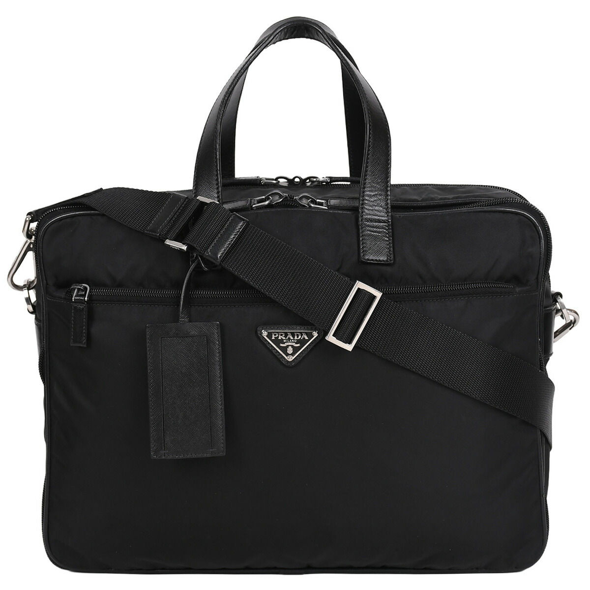 PRADA ビジネスバッグ 黒 ナイロン レザー 1240001030635_1.jpg