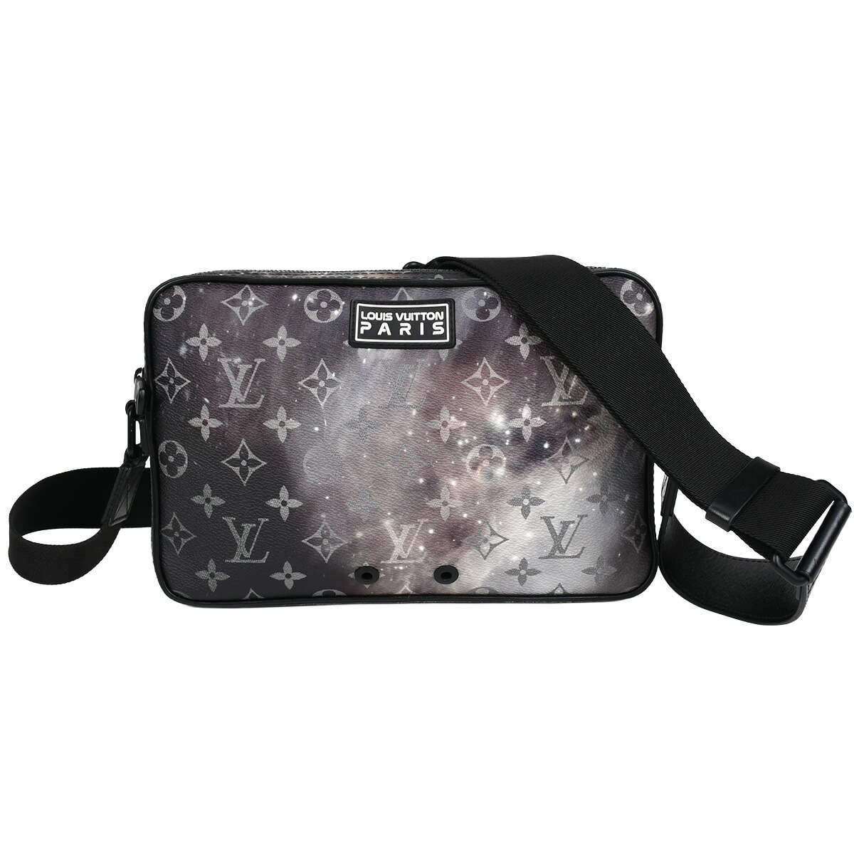 ルイヴィトン LOUIS VUITTON モノグラム ギャラクシー アルファ メッセンジャー ショルダーバッグ クロスボディ 斜め掛け メンズ ブラック M44165 【中古】