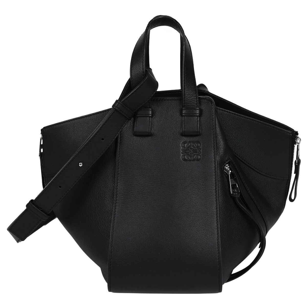 【クーポンでお得×さらにポイントUP】 ロエベ LOEWE アナグラム ハンモック スモール ハンドバッグ 2way ショルダーバッグ レディース レザー ブラック 黒 シルバー金具 387.30【中古】|ブランドリユース SUNREV サンレブ