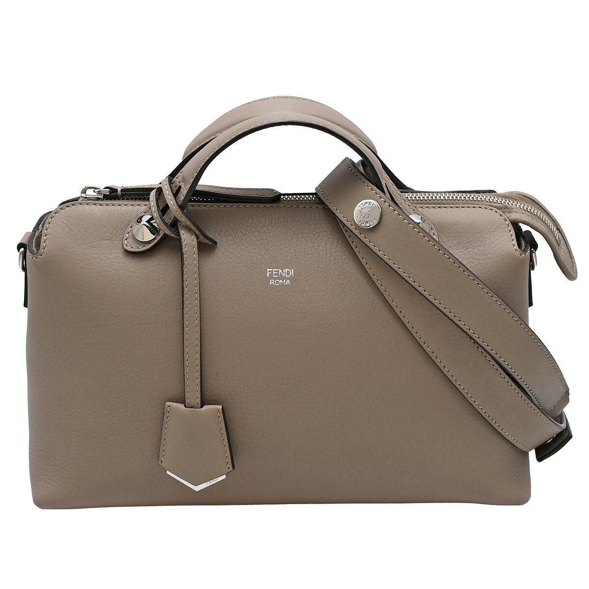 【クーポンでお得×さらにポイントUP】 新入荷 フェンディ FENDI バイザウェイ ミディアム 2way ハンドバッグ ショルダーバッグ レディース レザー グレー ベージュ シルバー金具 8BL124 【中古】|ブランドリユース SUNREV サンレブ