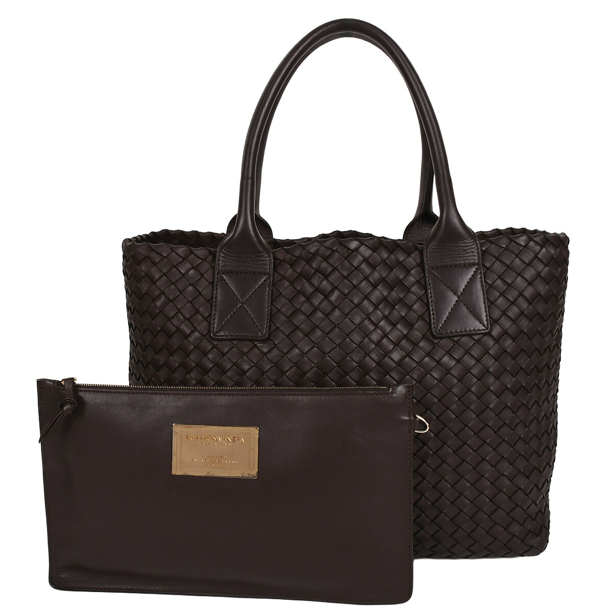 【クーポンでお得&times;さらにポイントUP】 ボッテガ ヴェネタ BOTTEGA VENETA イントレチャート カバPM トートバッグ ハンドバッグ 肩掛け ショルダー メンズ レディース レザー ブラウン 茶 141498【中古】｜ブランドリユース SUNREV サンレブ 108,350円