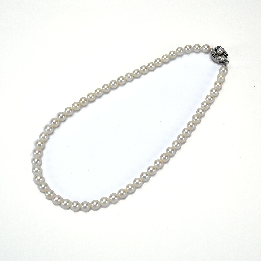 【クーポンでお得×さらにポイントUP】 パールネックレス 7-7.5mm セミラウンド プリンセスサイズ 43cm ホワイトピンク系 チョーカーネックレス 美品 【中古】|ブランドリユース SUNREV サンレブ