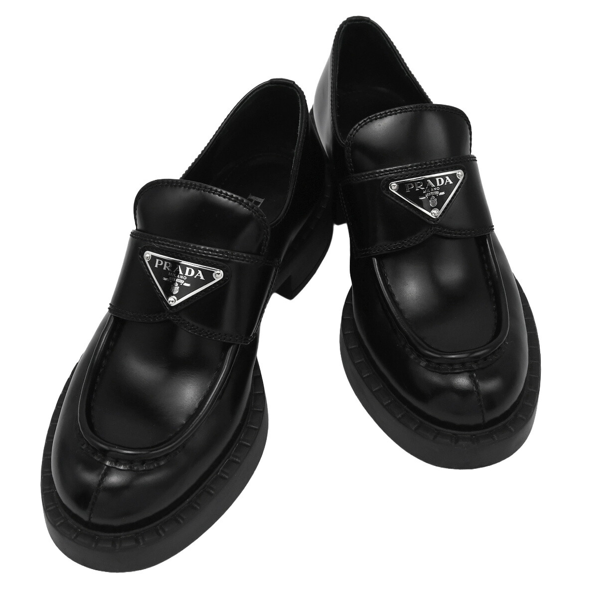 楽天市場】プラダ 靴 ローファー チョコレート シューズ ブラッシュド