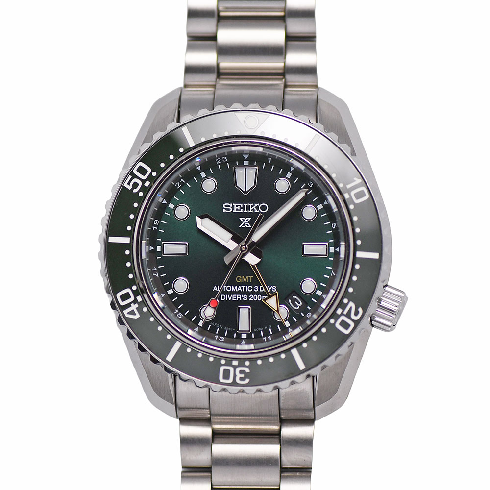 【クーポンでお得×さらにポイントUP】 セイコー SEIKO プロスペックス ダイバースキューバ メカニカルダイバーズ 1968 ヘリテージ GMT メンズ 自動巻 グリーン SBEJ009 【中古】
