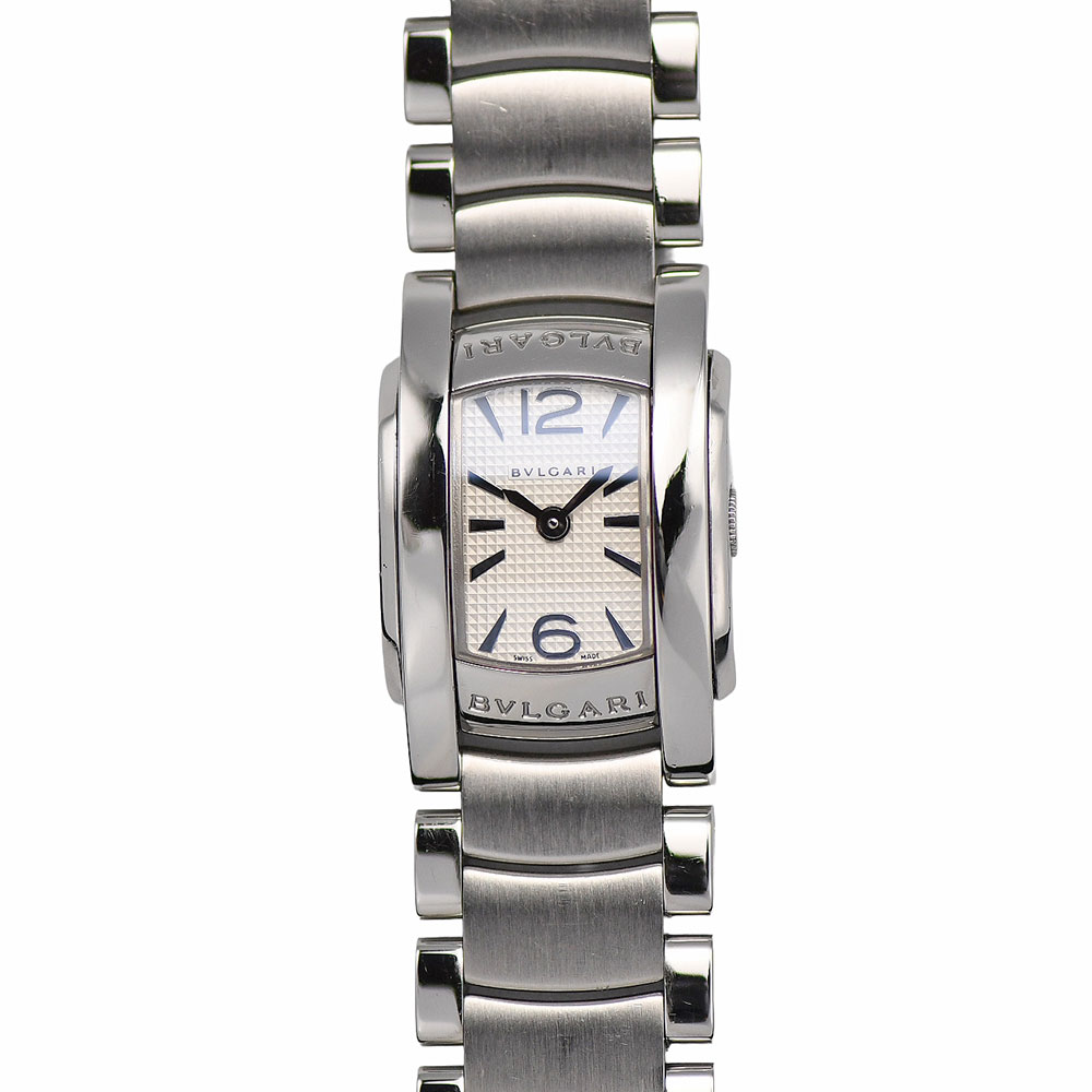 【クーポンでお得×さらにポイントUP】 ブルガリ BVLGARI アショーマD レディース クォーツ 2針 シルバー文字盤 AA26C6SS 電池交換＆研磨仕上げ済み 【中古】