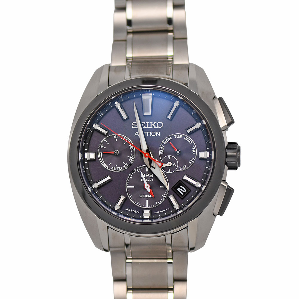 【クーポンでお得×さらにポイント5倍】 セイコー SEIKO アストロン グローバルライン スポーツ 5X チタン メンズ ソーラーGPS衛星電波修正 ブラック文字盤 SBXC103 【中古】