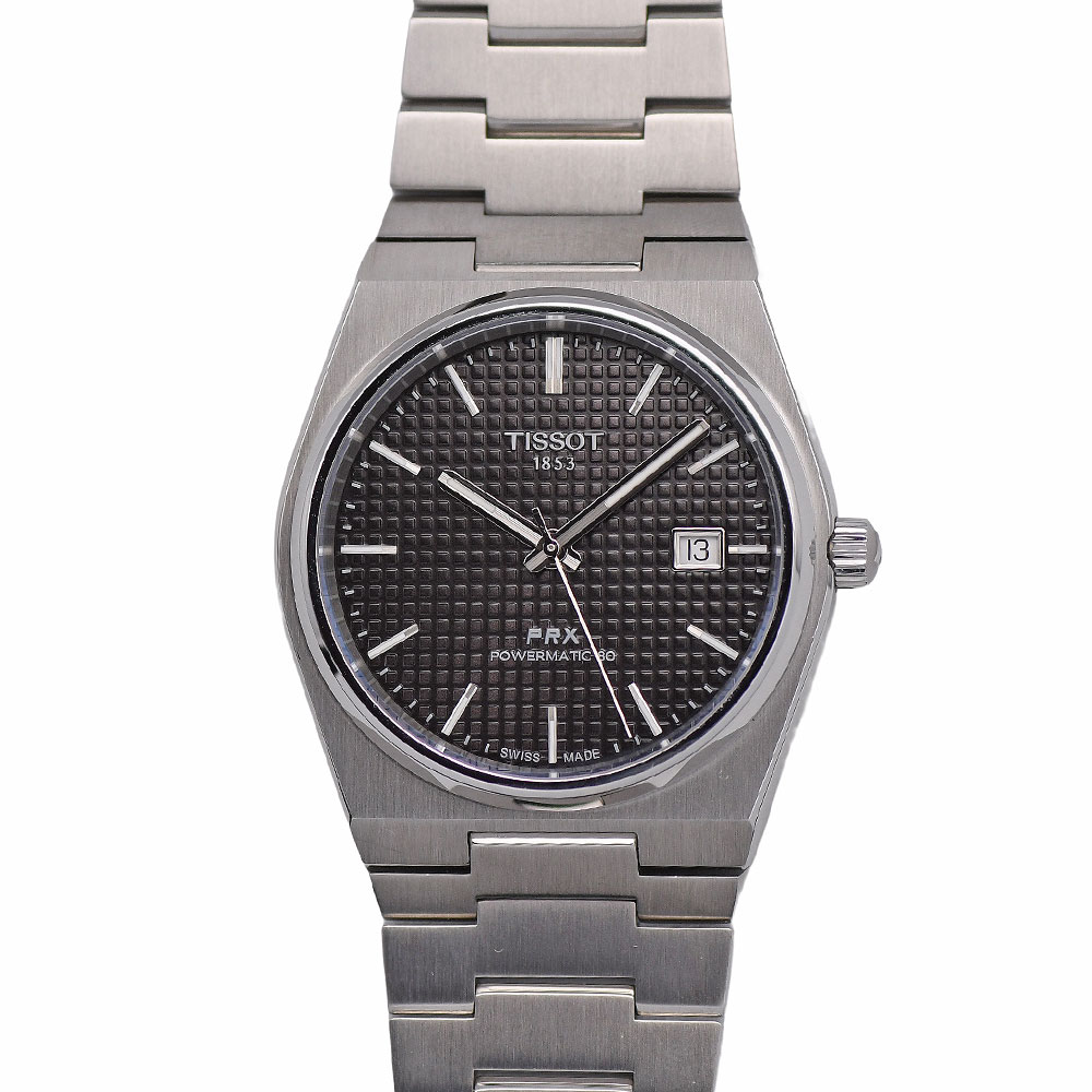 【クーポンでお得×さらにポイントUP】 TISSOT ティソ PRX 40mm パワーマティック 80 メンズ 自動巻 ブラック 黒文字盤 T137.407.11.051.00 【中古】