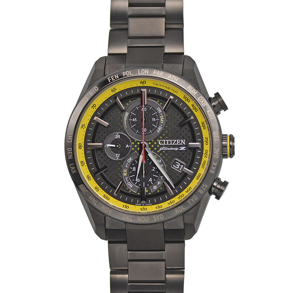 【クーポンでお得×さらにポイント5倍】 CITIZEN シチズン ATTESA アテッサ ACT Line エコドライブ電波時計 NISSAN FAIRLADY Z コラボレーションモデル メンズ AT8185-89E 新品同様 【中古】