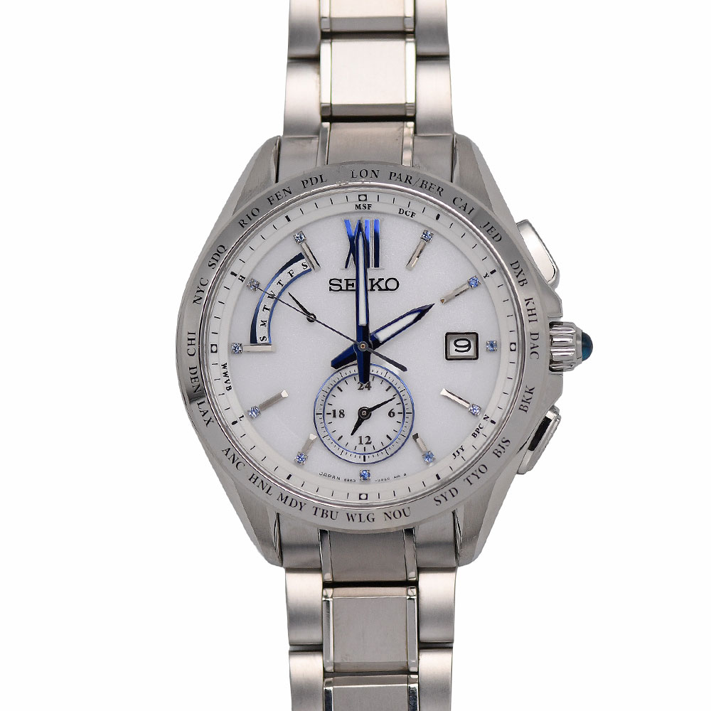 【クーポンでお得×さらにポイントUP】 新入荷 SEIKO セイコー BRIGHTZ ブライツ フライトエキスパート エターナルブルー 2017限定モデル メンズ ソーラー電波修正 チタン製 SAGA247 【中古】