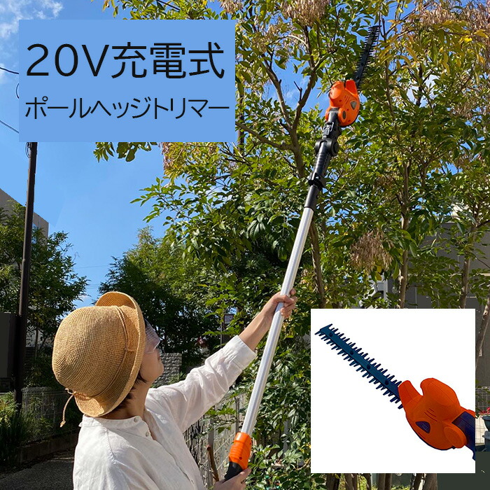 CP別れ別れ中 引き下げ商いもの！ ヘッジトリマー 草刈り機 芝刈り機 豪然たる 操作手順 ポールヘッジトリマー 高枝切りバサミ 高枝バリカン コードレス 申し受ける式 176～232糎伸縮能力のある ★21Vトリマー【21V】