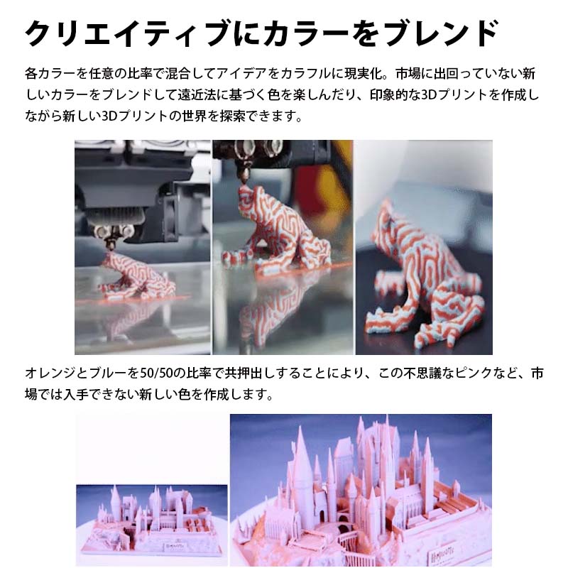 2種類フィラメント3Dプリンター（正規輸入品）｜デュアル押出成形