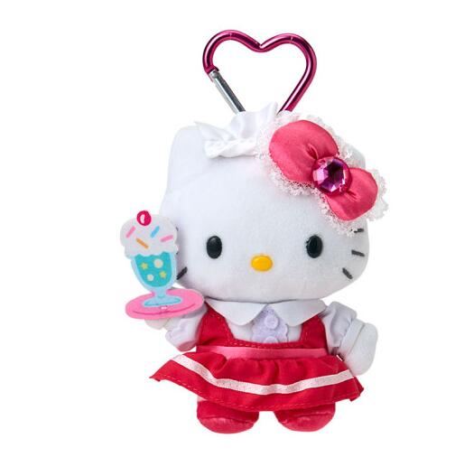 ハローキティ ラブリーフリルマスコットキーホルー　ロリータ　ブラック ピンク ハローキティ 【予約】ハローキティ ラブリーフリルマスコット