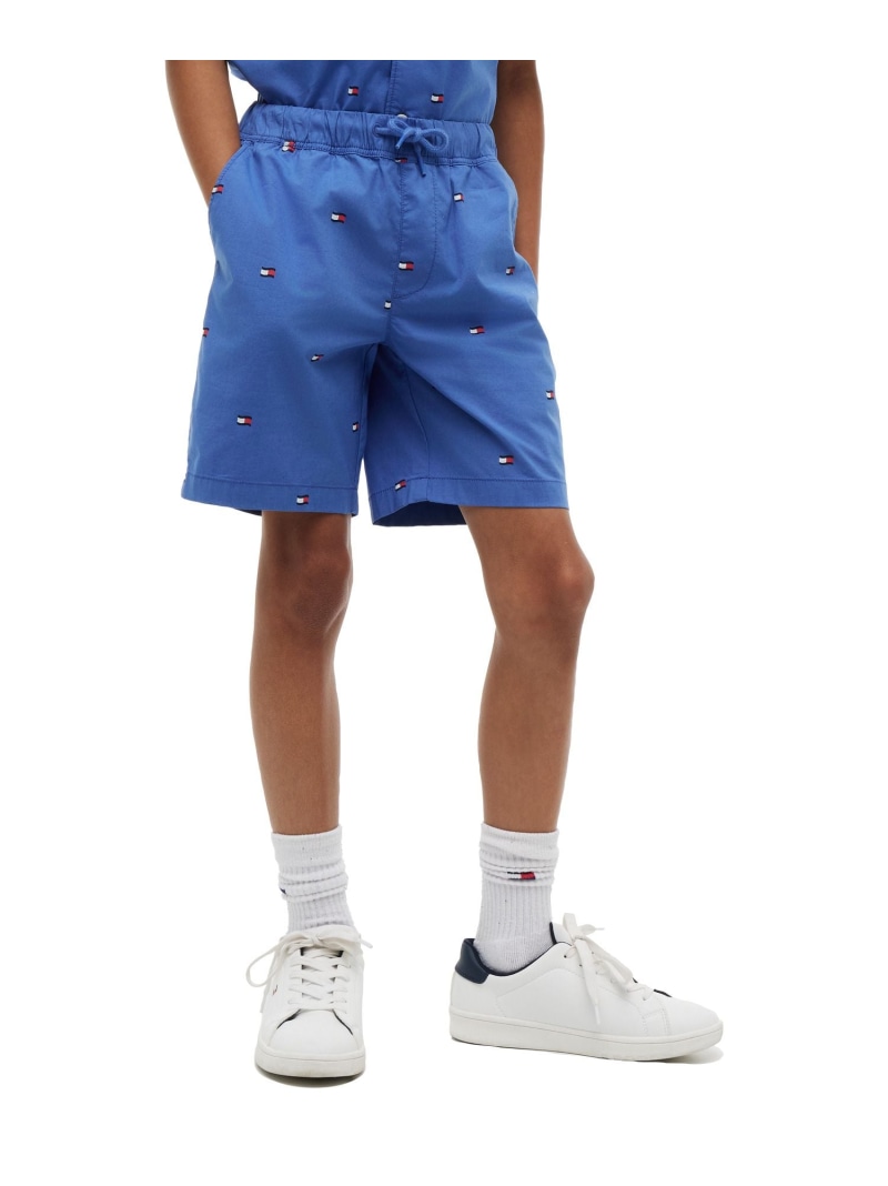 ストレッチポプリンフラッグショーツ TOMMY HILFIGER トミーヒルフィガー マタニティウェア・ベビー装置 ベビーボトムス 青碧【貨物輸送無料】[ Fashion]