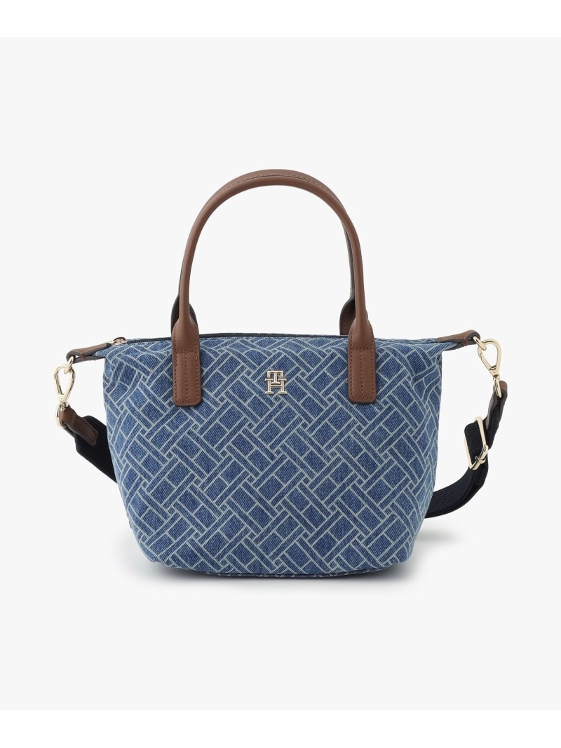 ポペットフラッグデニムミニトートバッグ TOMMY HILFIGER トミーヒルフィガー バッグ トートバッグ ブルー【送料無料】[ Fashion]