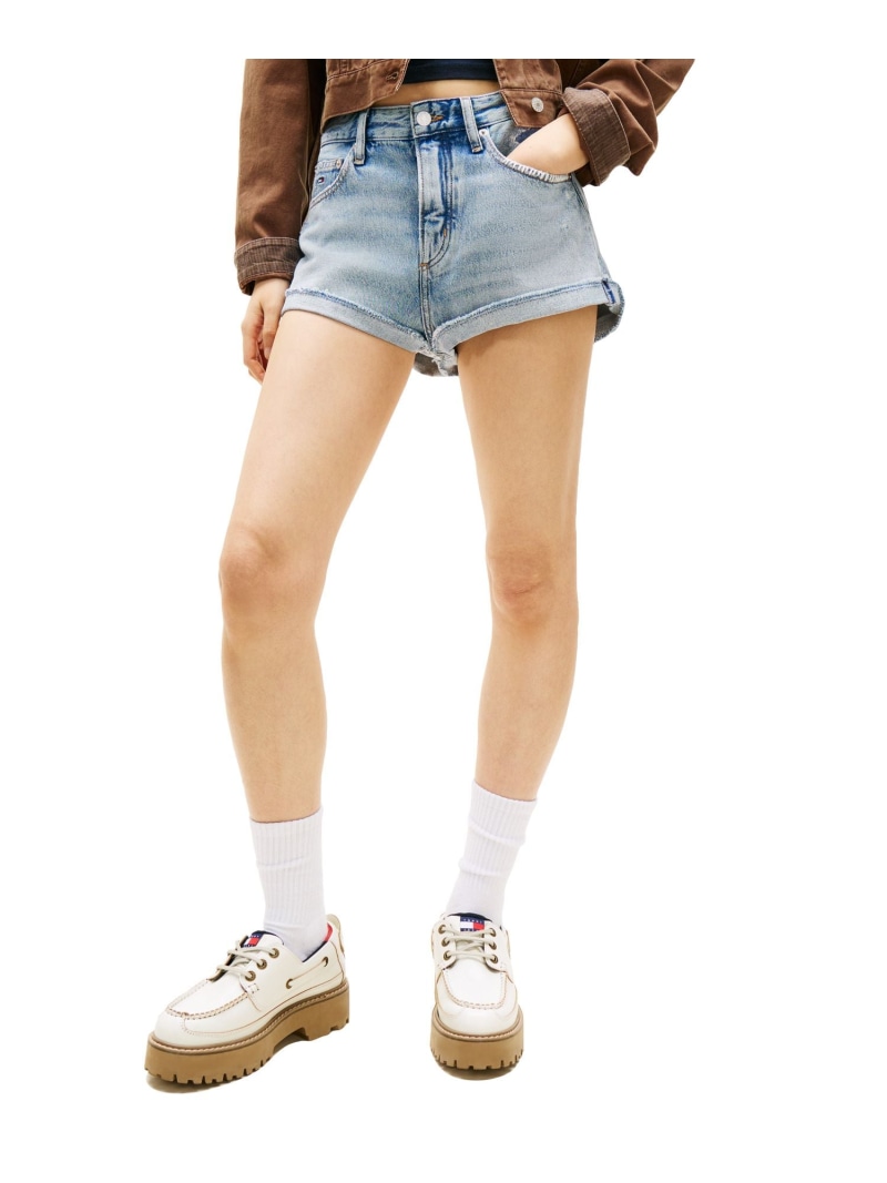 【堅苦しさ】デニムホットパンツ 26SS TOMMY JEANS トミーヒルフィガー ズボン下 デニム・ジーンズズボン下 青み【貨物輸送無料】[ Fashion]