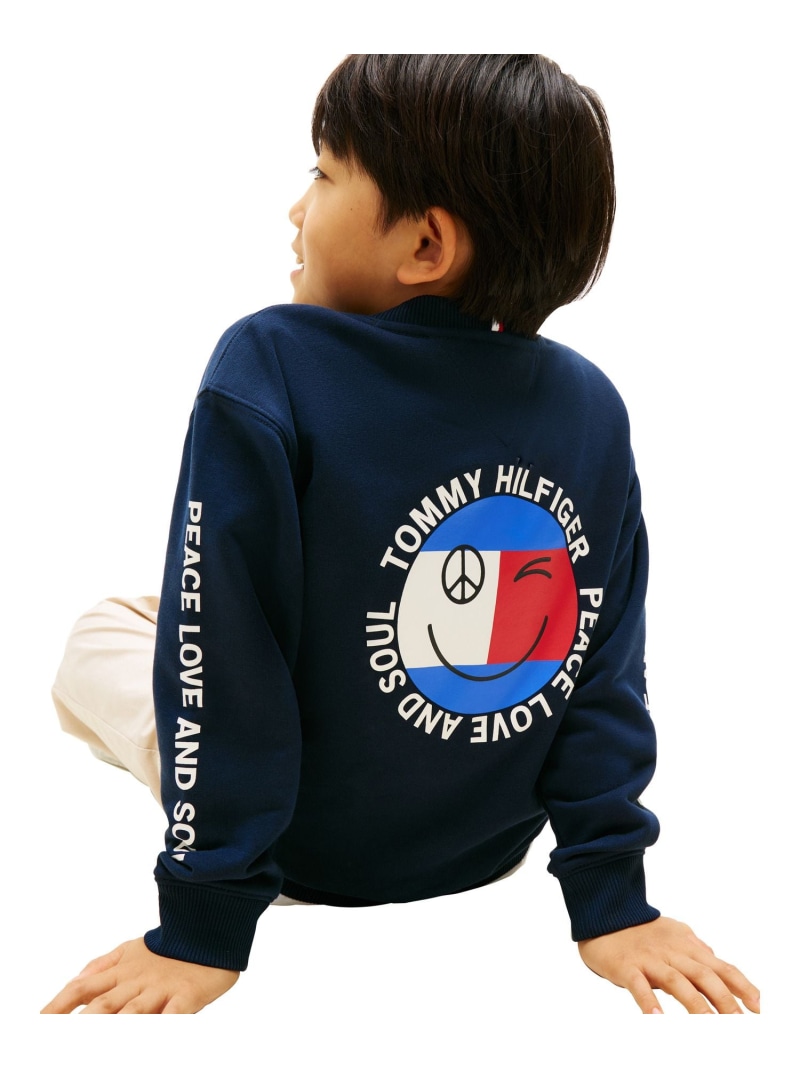 BOYS ファンフラッググラフィックスウェットシャツ TOMMY HILFIGER トミーヒルフィガー トップス スウェット・トレーナー 米国海軍【貨物輸送無料】[ Fashion]