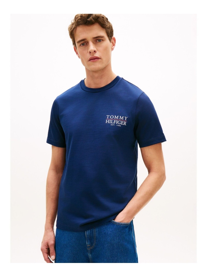ヘリテージシリーズテキストTシャツ TOMMY HILFIGER トミーヒルフィガー トップス カットソー・Tシャツ ネイビー ホワイト【送料無料】[ Fashion]
