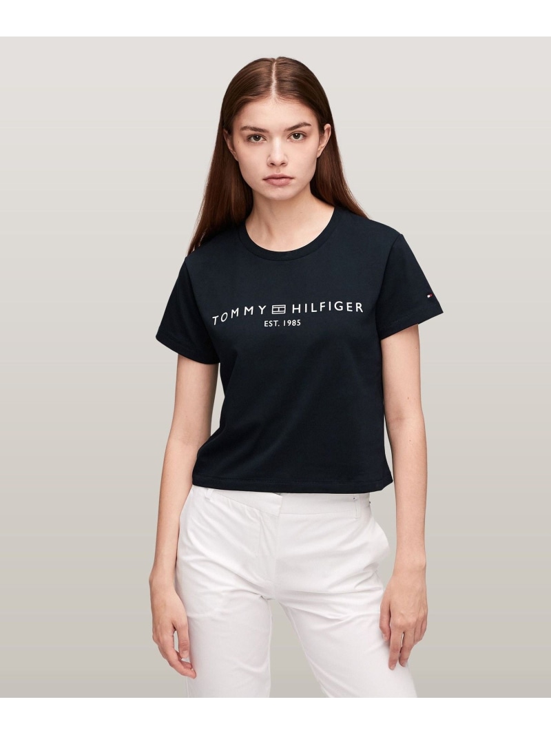 ニートクルーネックティーシャツ TOMMY HILFIGER トミーヒルフィガー トップス カットソー・ティーシャツ 白いこと 米国海軍【貨物輸送無料】[ Fashion]