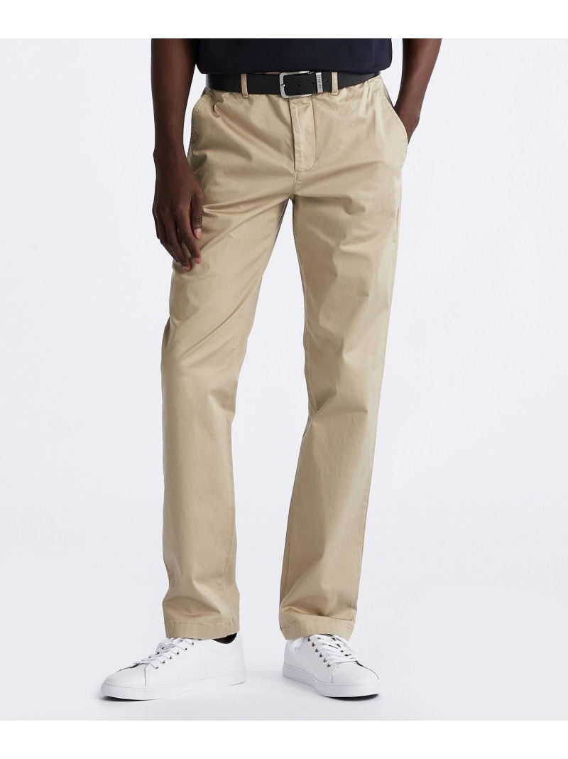 デントンコットンサテンチノパンツ TOMMY HILFIGER トミーヒルフィガー パンツ チノパンツ ブラック ベージュ ネイビー【送料無料】[ Fashion]｜TOMMY HILFIGER