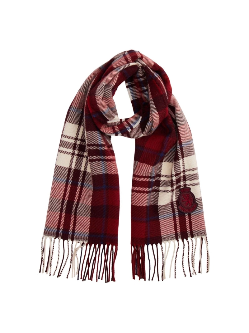 【SALE／40%OFF】クレストチェックマフラー TOMMY HILFIGER トミーヒルフィガー ファッション雑貨 マフラー・ストール・ネックウォーマー レッド ネイビー【RBA_E】【送料無料】[ Fashion]｜TOMMY HILFIGER