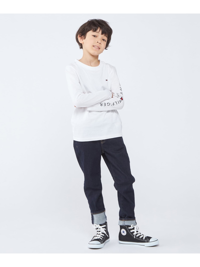 K Tommy Boys ベーシックフラッグロングスリーブtシャツ Hilfiger トミーヒルフィガー