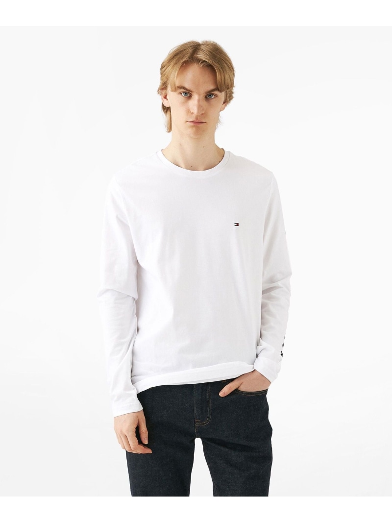 ロゴロングスリーブプルオーバー TOMMY HILFIGER トミーヒルフィガー トップス カットソー・プルオーバー 米国海軍 黒いこと 緑であること 白いこと 薄墨色 青色 黄色【貨物輸送無料】[ Fashion]