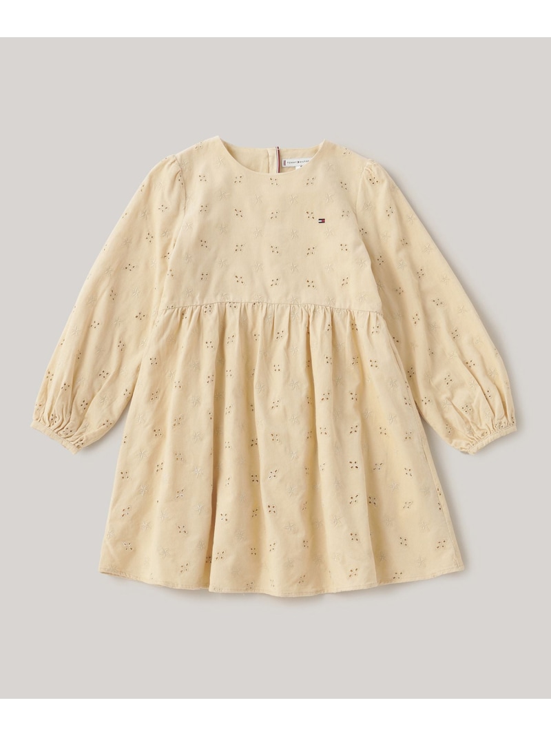 【SALE／50%OFF】(K) TOMMY HILFIGER(トミーヒルフィガー) GIRLS エンブロイダリーコーデュロイワンピース TOMMY HILFIGER トミーヒルフィガー トップス カットソー・Tシャツ ベージュ【RBA_E】【送料無料】[ Fashion]