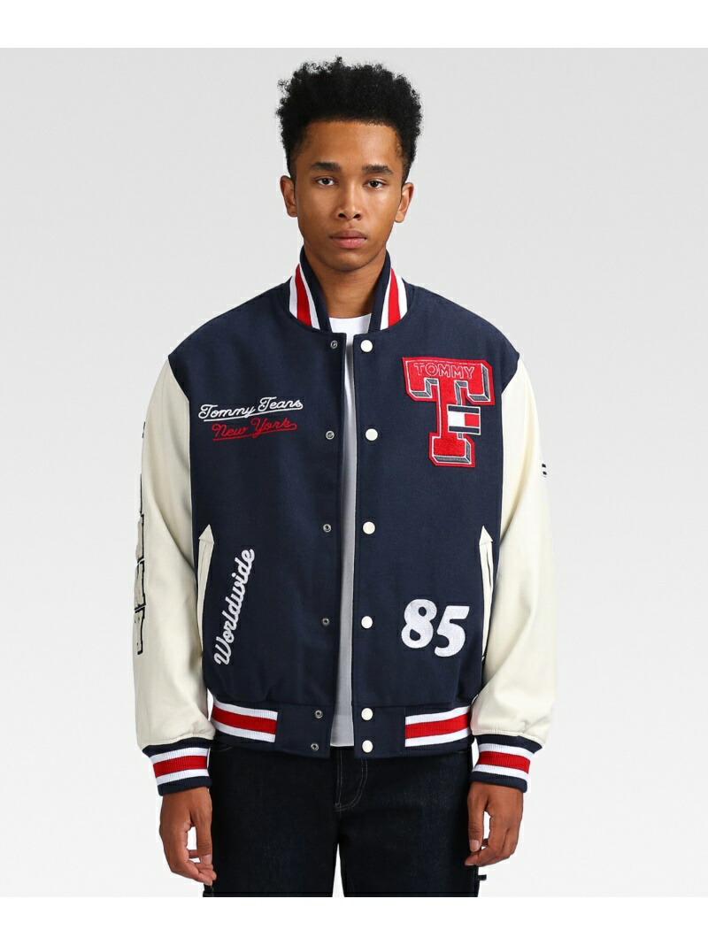【楽天市場】【SALE／30OFF】(M)TOMMY HILFIGER(トミーヒルフィガー) カレッジレターマンジャケット TOMMY