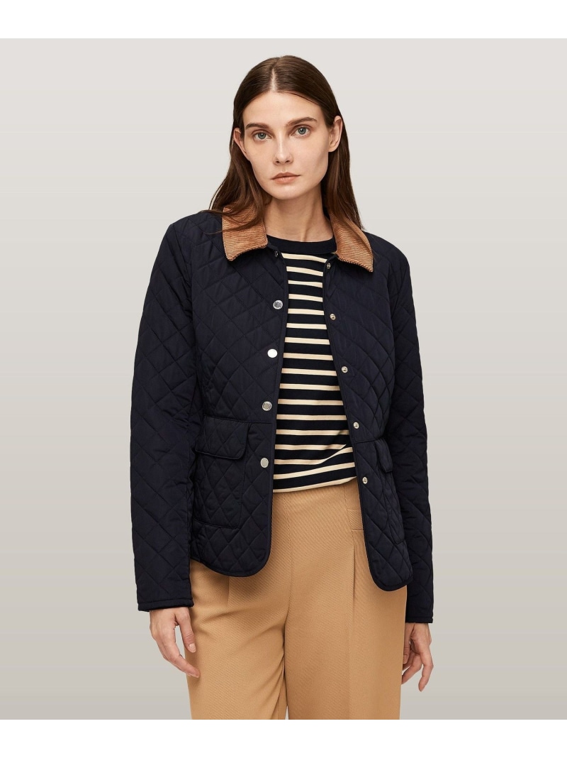 【SALE／50%OFF】スリムキルティングジャケット TOMMY HILFIGER トミーヒルフィガー ジャケット・アウター 上衣・前掛け ベージュ 米国海軍【RBA_E】【貨物輸送無料】[ Fashion]
