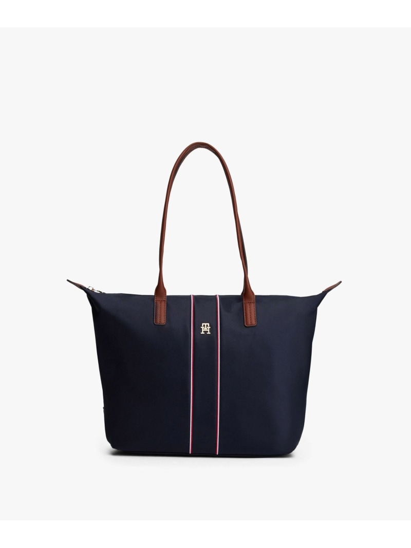 ポペットミニトートバッグ TOMMY HILFIGER トミーヒルフィガー 御徒面子 トートバッグ 青色【貨物輸送無料】[ Fashion]