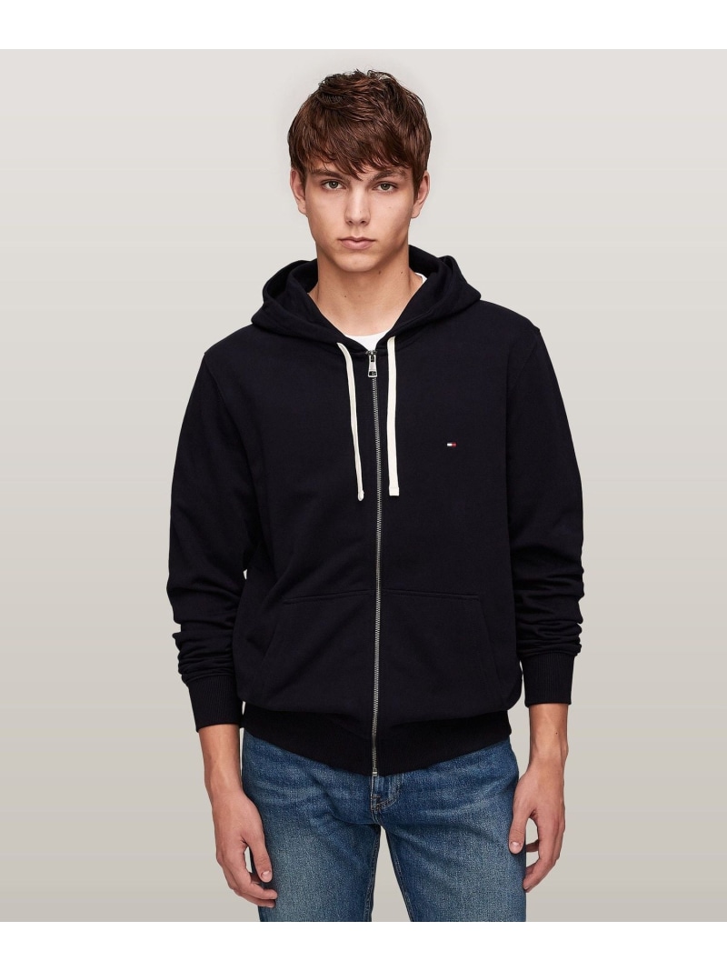 エッセンシャルテリージップアップパーカー TOMMY HILFIGER トミーヒルフィガー トップス スウェット・トレーナー グレー ネイビー【送料無料】[ Fashion]
