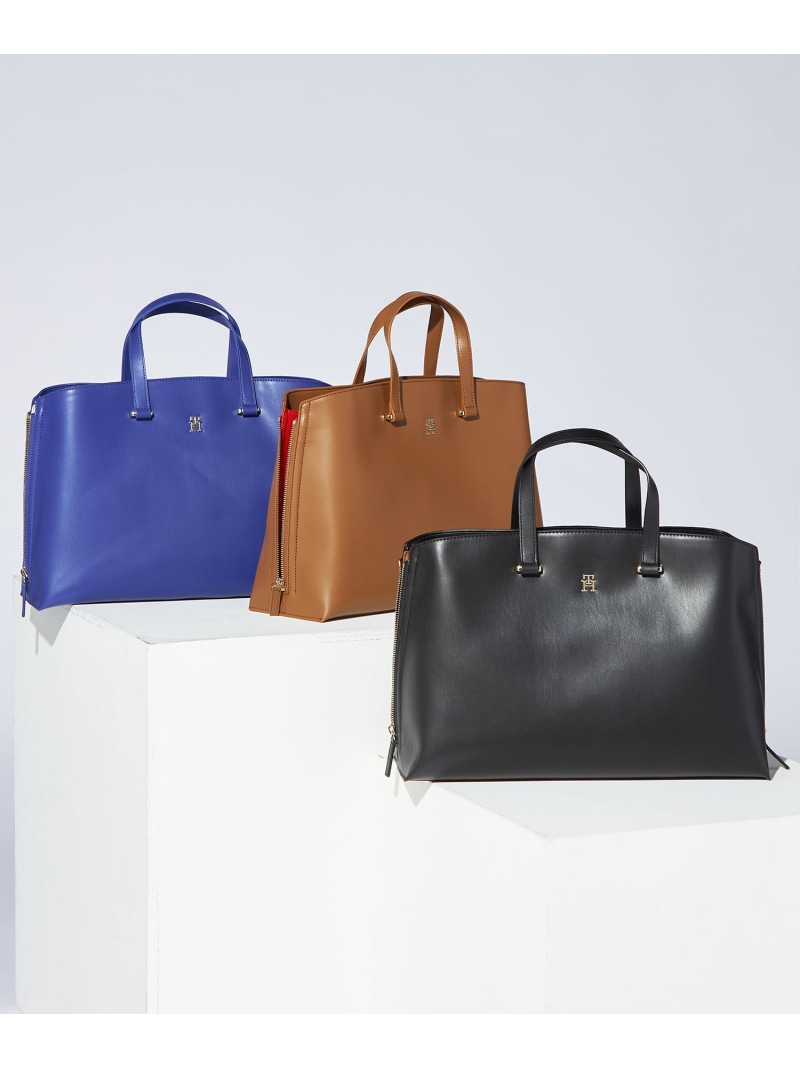 【楽天市場】【SALE／50OFF】(W)TOMMY HILFIGER(トミーヒルフィガー) モダンミディアムトートバッグ TOMMY