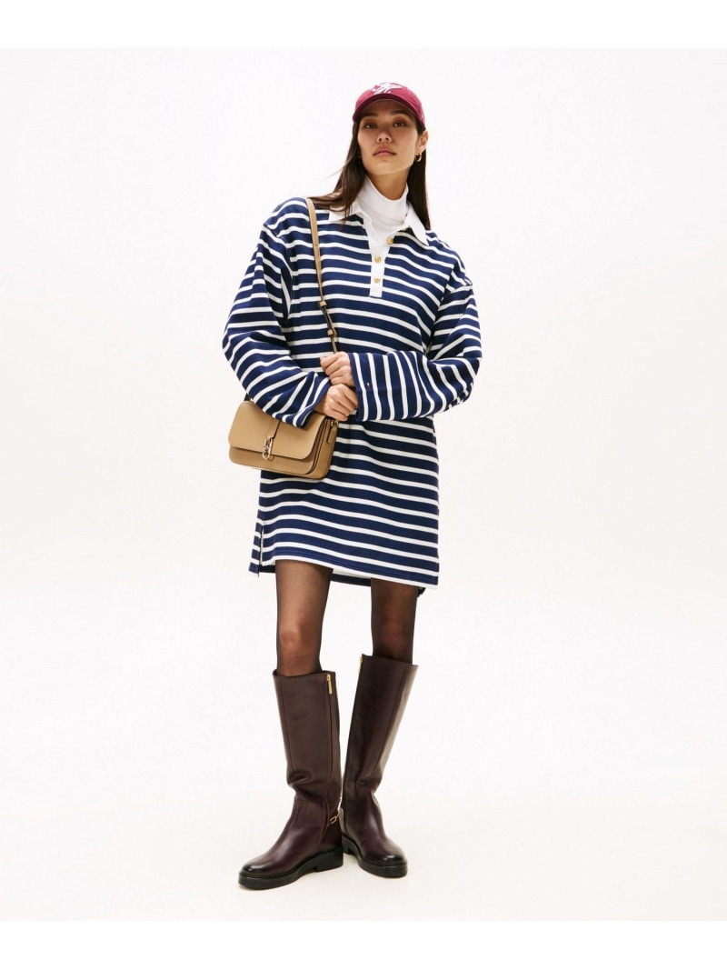 ゴールドボタンラグビーテリーワンピース TOMMY HILFIGER トミーヒルフィガー ワンピース・ドレス その他のワンピース・ドレス ネイビー【送料無料】[ Fashion]