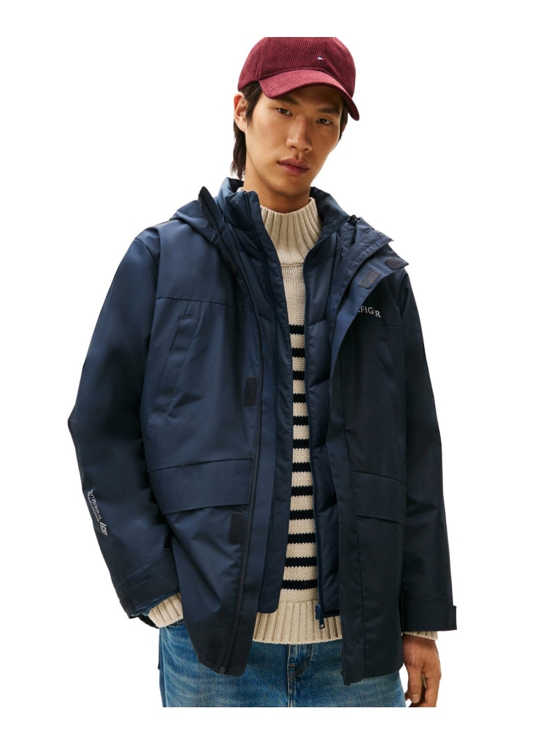 【SALE／40%OFF】ゴアテックス3イン1グースダウンジャケット TOMMY HILFIGER トミーヒルフィガー ジャケット・アウター ブルゾン・ジャンパー ネイビー【RBA_E】【送料無料】[ Fashion]｜TOMMY HILFIGER