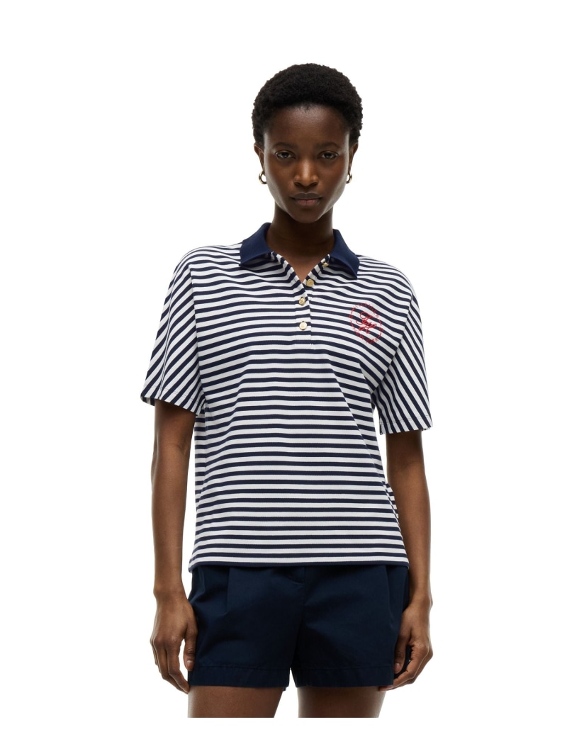 【公式】バイカラーショートスリーブポロシャツ 26SS TOMMY HILFIGER トミーヒルフィガー トップス ポロシャツ ブルー ネイビー【送料無料】[ Fashion]｜TOMMY HILFIGER