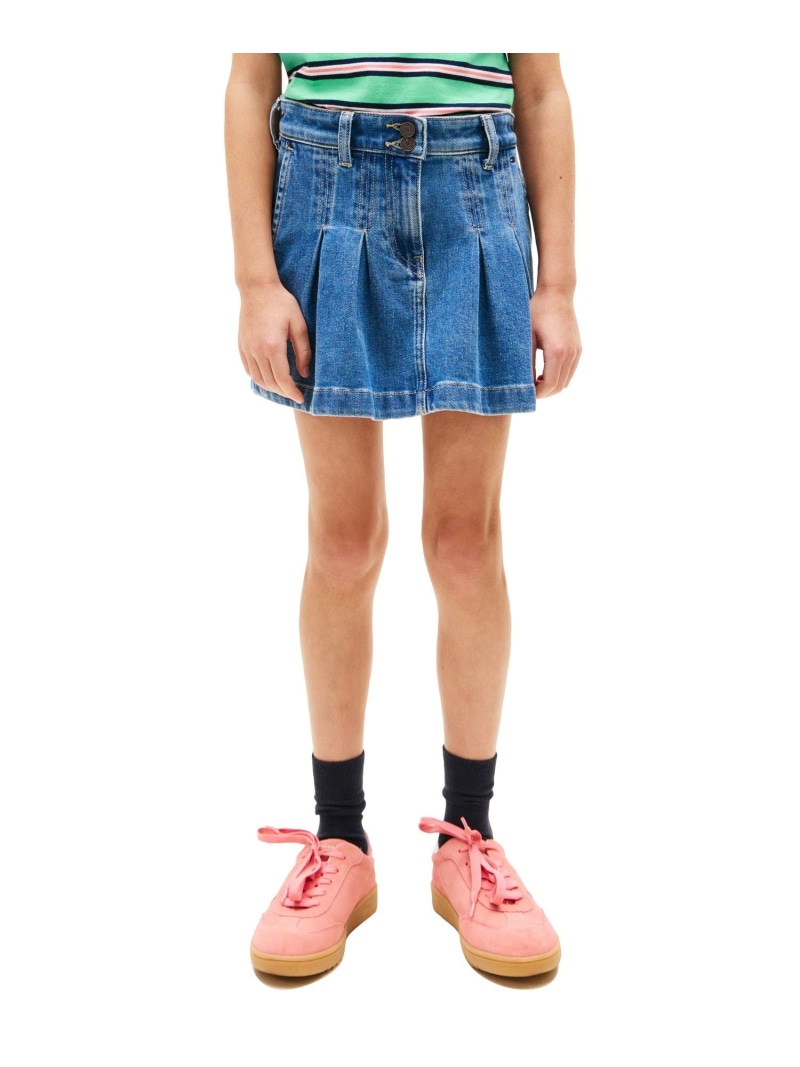 DENIM PLEATED SKIRT TOMMY HILFIGER トミーヒルフィガー スカート その他のスカート ブラック【送料無料】[ Fashion]
