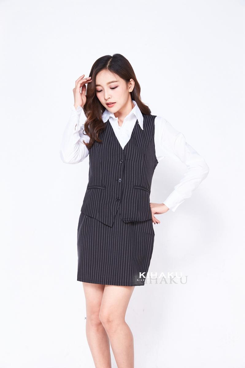 黒 3 オフィス セクシースーツ ベスト付き レディース あす楽 女教師 長袖